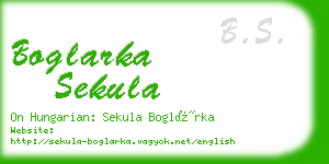 boglarka sekula business card